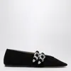 Le Monde Beryl Claudia Western Buckle Ballet Flat In Black