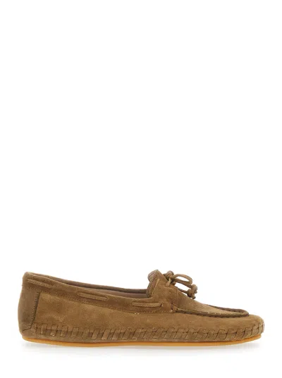 Le Monde Beryl Suede Bow Moccasin Loafer In Brown