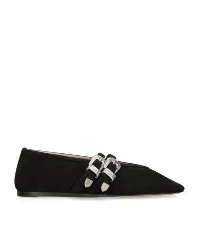 LE MONDE BERYL SUEDE BUCKLE CLAUDIA BALLET FLATS