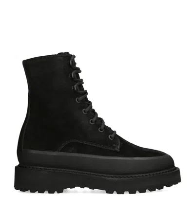 Le Monde Beryl Suede Dolomite Ankle Boots In Black