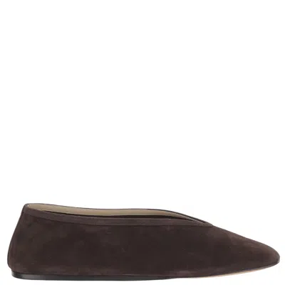 Le Monde Beryl Suede Flat Shoes With Tapered Toe And Rubber Sole In Multi