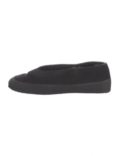 Pre-owned Le Monde Beryl Suede Flats In Blue