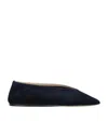Le Monde Beryl Luna Suede Ballet Flats In Navy