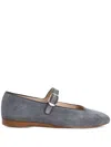 Le Monde Beryl Classic Suede Mary Jane Ballerina Flats In Grey