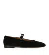 Le Monde Beryl Womens Black Round-toe Suede Mary Jane Courts In Black