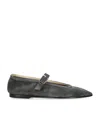 Le Monde Beryl Suede Mary Jane Ballet Flats In Gray