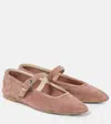 Le Monde Beryl Lea Mary Jane Leather Ballet Flats In Pink
