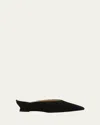 Le Monde Beryl Le Monde Béryl Black Wedge Mule In Suede In Black