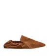 Le Monde Beryl Suede Easy Ballerina Loafers In Brown