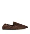 Le Monde Beryl Suede Mocassino Ballet Flats In Brown
