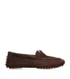 Le Monde Beryl Suede Moccasin Driver Shoes In Brown