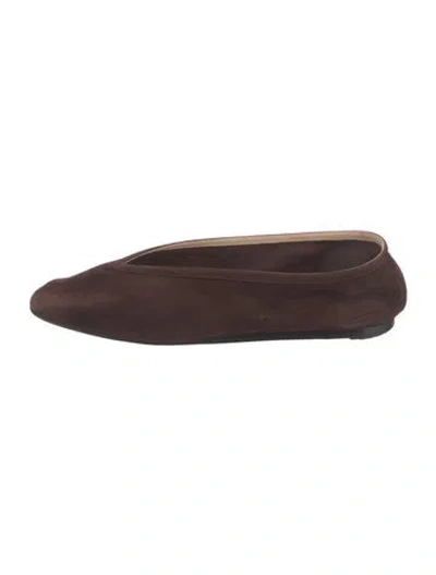 Pre-owned Le Monde Beryl Suede Mules In Brown