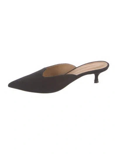 Pre-owned Le Monde Beryl Suede Mules In Brown