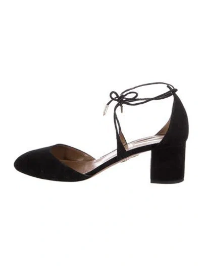 Pre-owned Le Monde Beryl Suede Pumps In Black