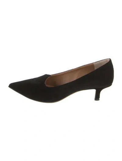 Pre-owned Le Monde Beryl Suede Pumps In Black