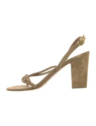 Pre-owned Le Monde Beryl Suede Sandals In Brown
