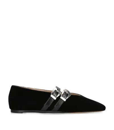 Le Monde Beryl Claudia Western Buckle Ballet Flat In Black