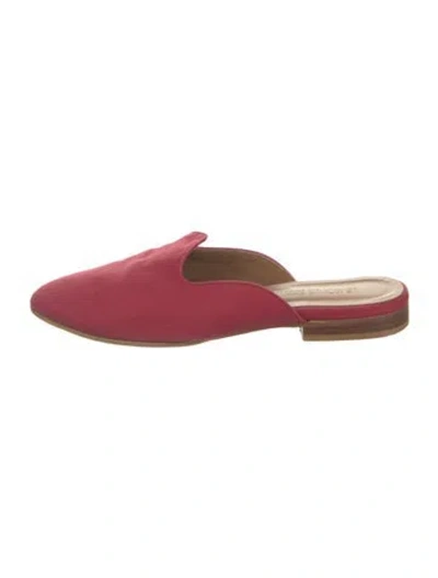 Pre-owned Le Monde Beryl Velvet Mules In Pink