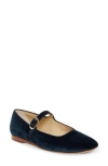 Le Monde Beryl Womens Black Round-toe Suede Mary Jane Courts In Blue