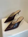Le Monde Beryl Venetian Kitten Heel In Aubergine In Purple