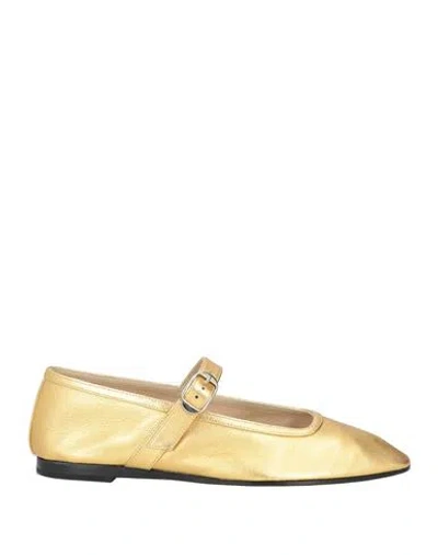 Le Monde Beryl Woman Ballet Flats Gold Size 8 Leather