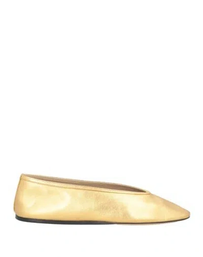 Le Monde Beryl Woman Ballet Flats Gold Size 8 Leather