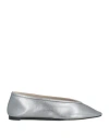 Le Monde Beryl Silver Metallic Pointed Toe Flat Ballerina In Silver