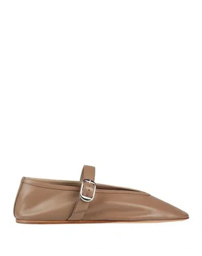 Le Monde Beryl Woman Ballet Flats Taupe Size 10.5 Leather In Brown