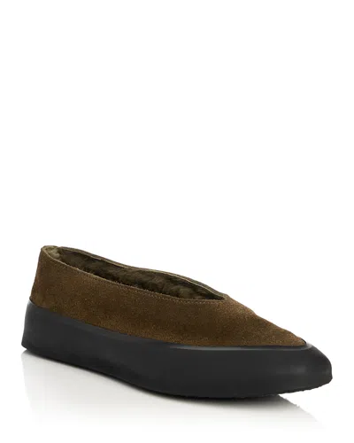 Le Monde Beryl Women's Apres Ski Shearling Lined Ballet Flats In Multi