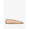 LE MONDE BERYL LE MONDE BERYL WOMEN'S BEIGE LUNA POINTED-TOE LEATHER PUMPS