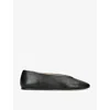 Le Monde Beryl Luna Calfskin Ballerina Flats In Black