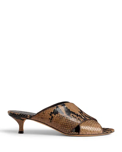 Le Monde Beryl Women's Luca Kitten Heel Sandals In Animal Print