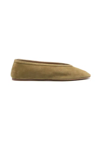 Le Monde Beryl Women's Luna Flat Slipper In Khaki