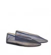 Le Monde Beryl Luna Leather-trimmed Mesh Ballet Flats In Blue