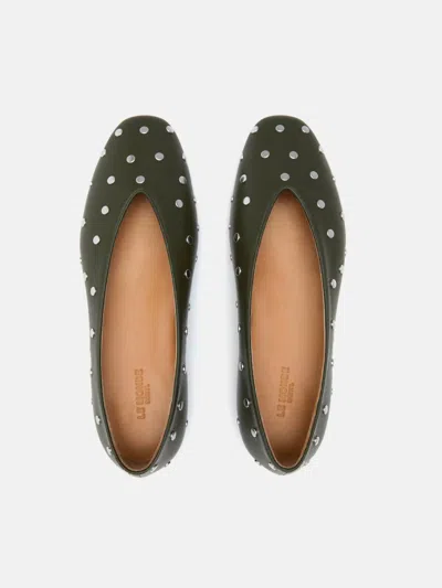 Le Monde Beryl Women's Studded Regency Slipper - Narrow In Green
