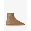 Le Monde Beryl Womens Taupe Luna Pointed-toe Leather Ankle Boots In Taupe