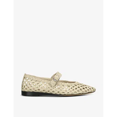 LE MONDE BERYL WOMENS WHITE MARY JANE WOVEN LEATHER PUMPS EUR 42/ 9 UK