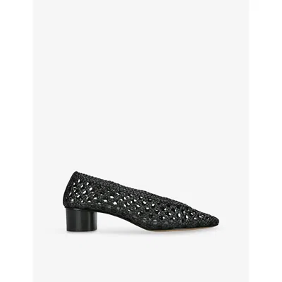 Le Monde Beryl Woven Leather Ballerina Pumps
