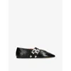 Le Monde Beryl Claudia Suede Ballet Flats In Black