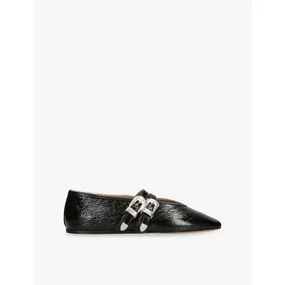 Le Monde Beryl Womens Claudia Leather Ballet Flats Black