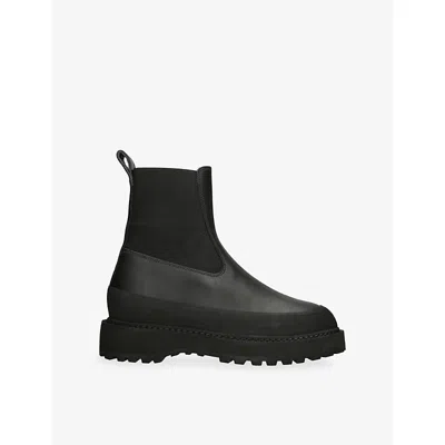 Le Monde Beryl Womens Black Dolomite Leather Chelsea Boots Eur 38/5 Uk
