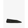 Le Monde Beryl Luna Crystal-embellished Ballet Flats In Black