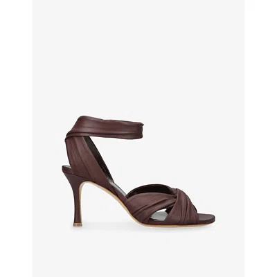 Le Monde Beryl Womens Dark Brown Antonia Leather Heeled Sandals Eur 39.5 / 6.5 Uk