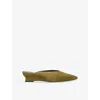Le Monde Beryl Suede Micro Wedge Mules 40