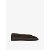 Le Monde Beryl Womens Apres Ski Suede Ballet Flats Dark Brown Eur 41 / 8 Uk In Brown