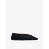 Le Monde Beryl Luna Suede Ballet Flats In Navy
