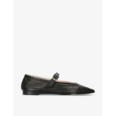 LE MONDE BERYL WOMENS BLACK MARY JANE LEATHER BALLET FLATS EUR 40.5 / 7.5 UK