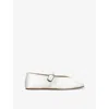 Le Monde Beryl Off-white Stella Ballerina Flats In White
