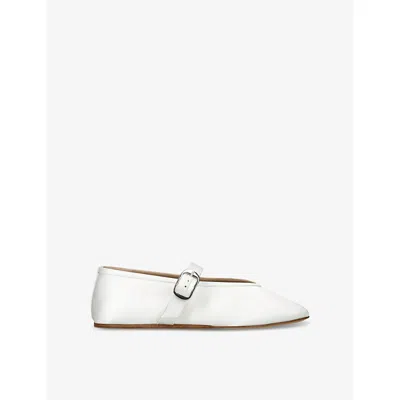 LE MONDE BERYL WOMENS WHITE STELLA SINGLE-STRAP SATIN PUMPS EUR 39.5 / 6.5 UK
