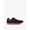 Le Monde Beryl Womens Dark Brown The Slim Logo-debossed Satin Low-top Trainers In Dark Brown